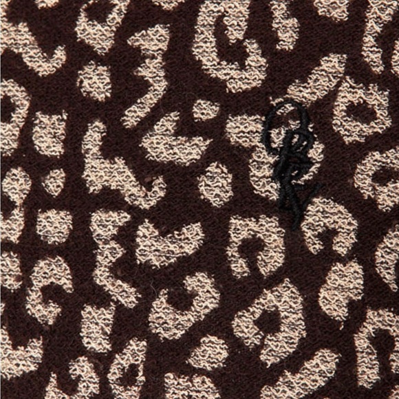 Obey Echo Moutain Brown Leopard print long sleeve sweater top . Small - Picture 6 of 10